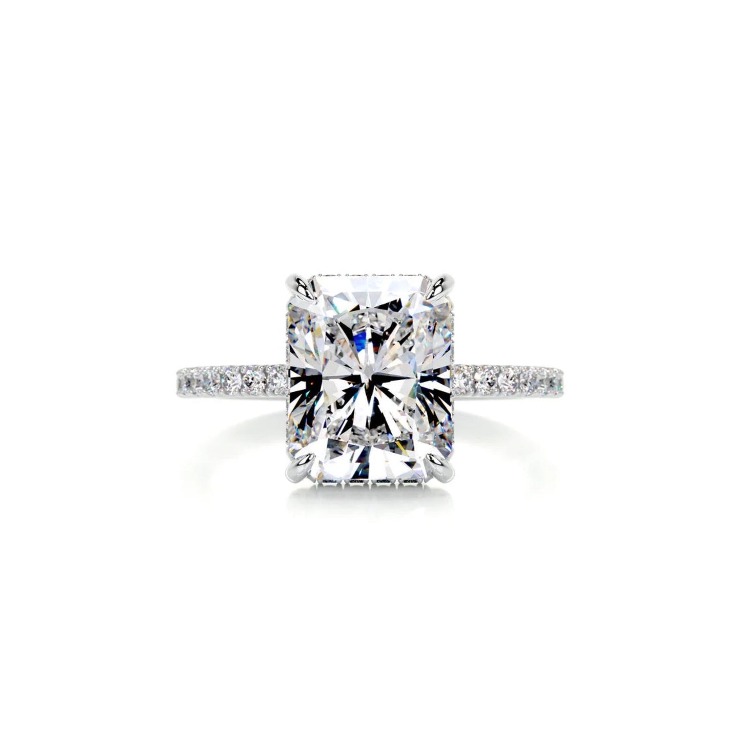 Hidden Halo Radiant Cut Ring