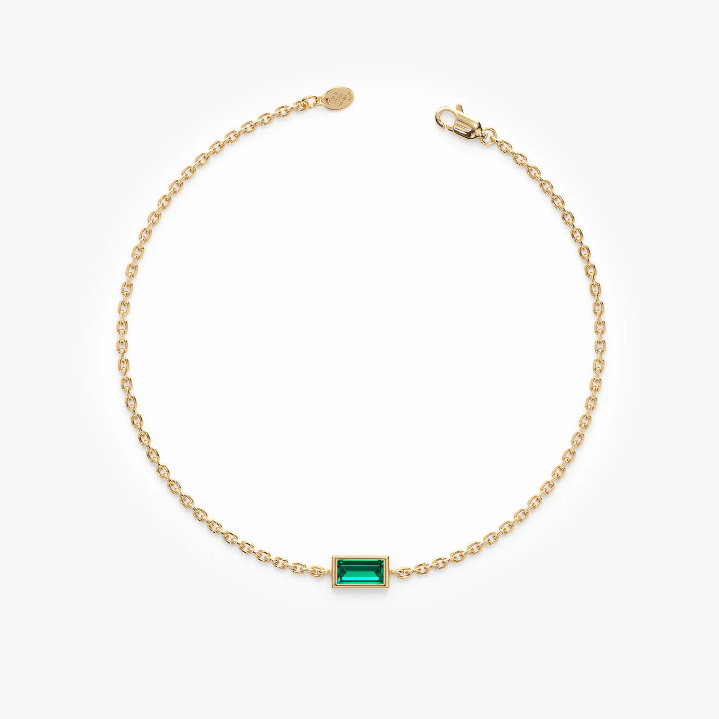 Minimalist Emerald Bracelet