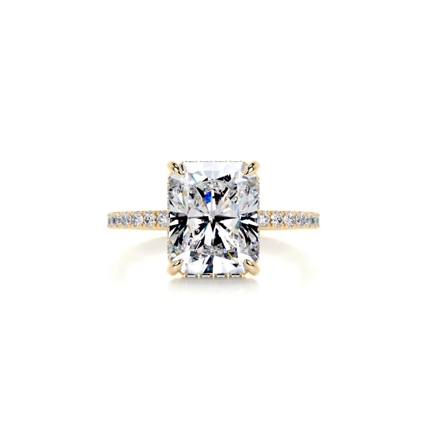 Hidden Halo Radiant Cut Ring