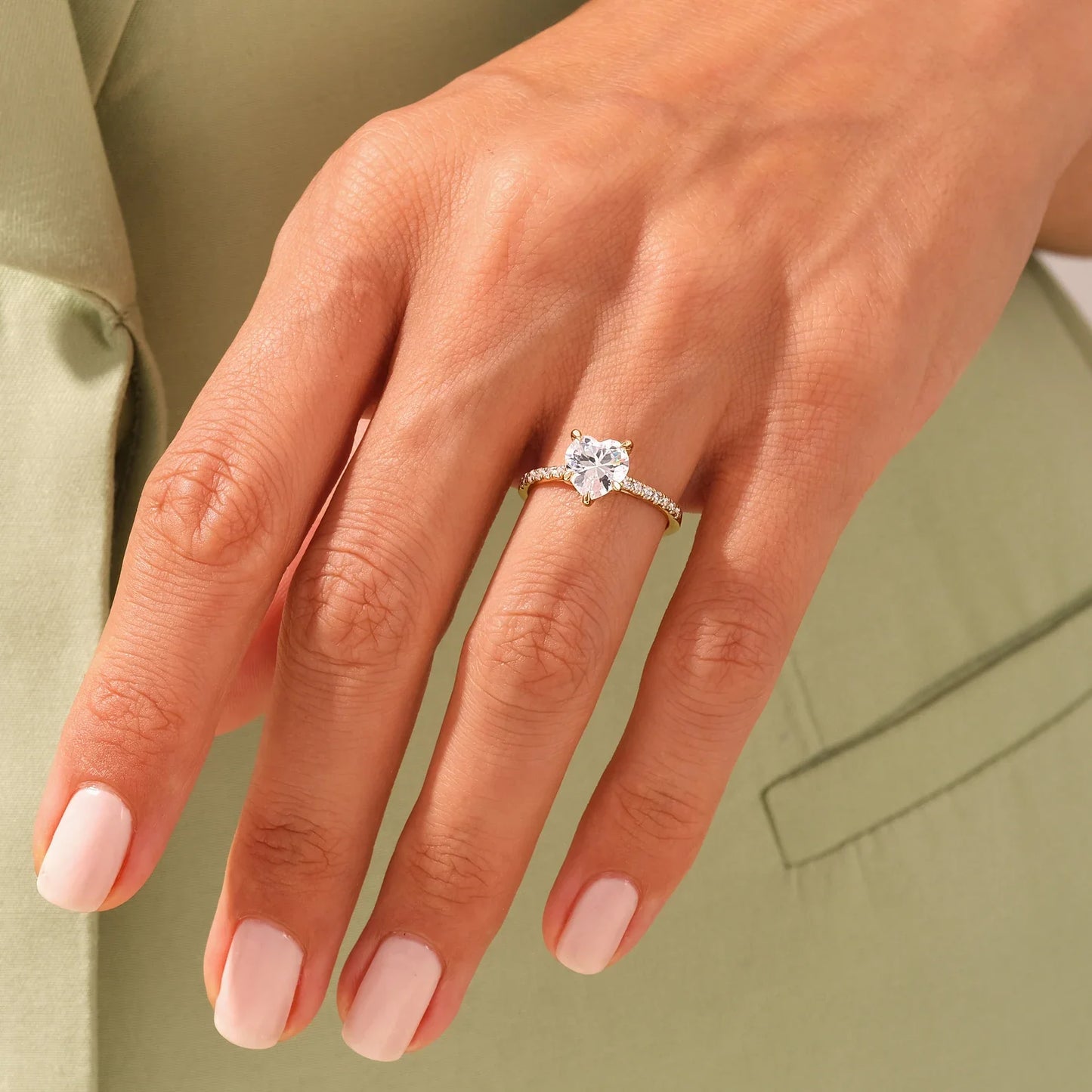 Heart Solitaire Ring