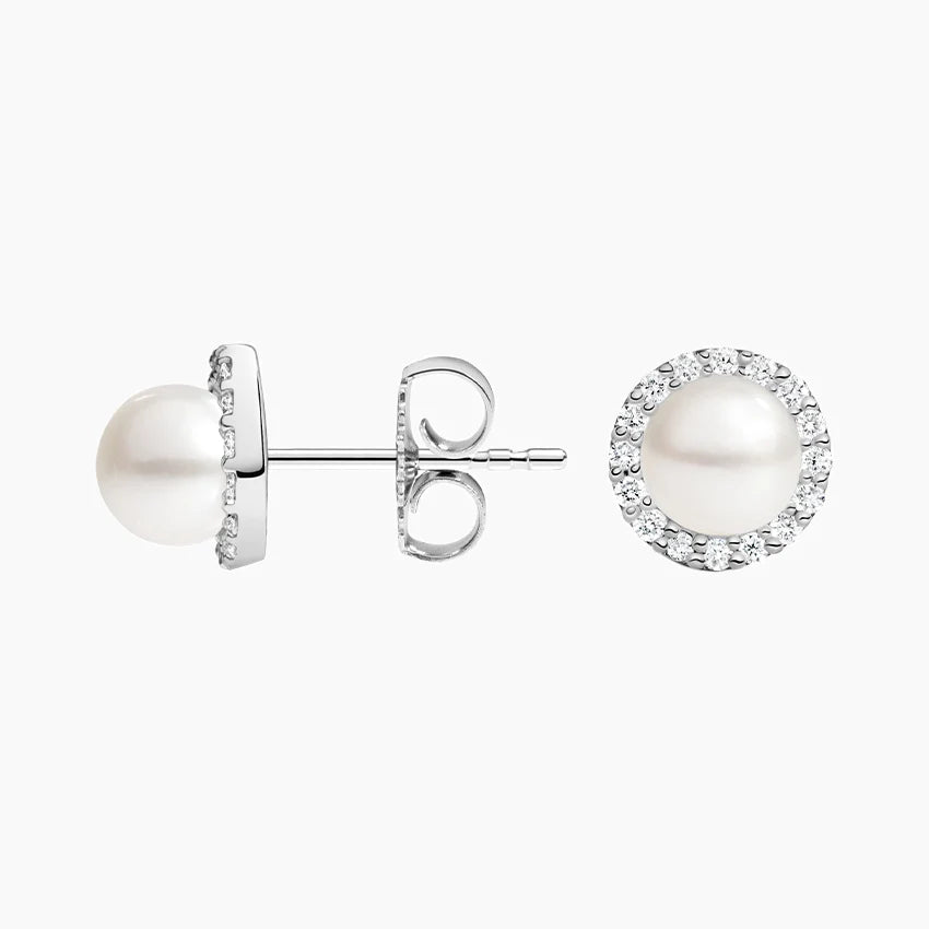 Pearl Halo Earings