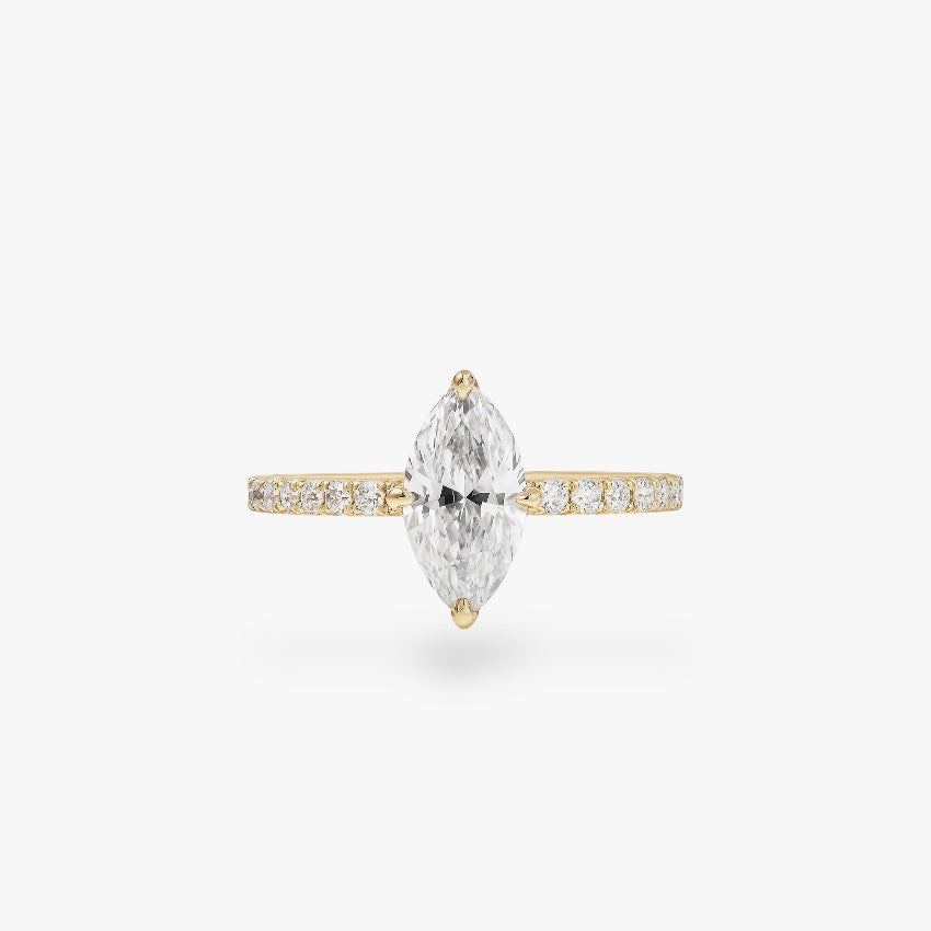 Marquise Cut Ring Crusted Band