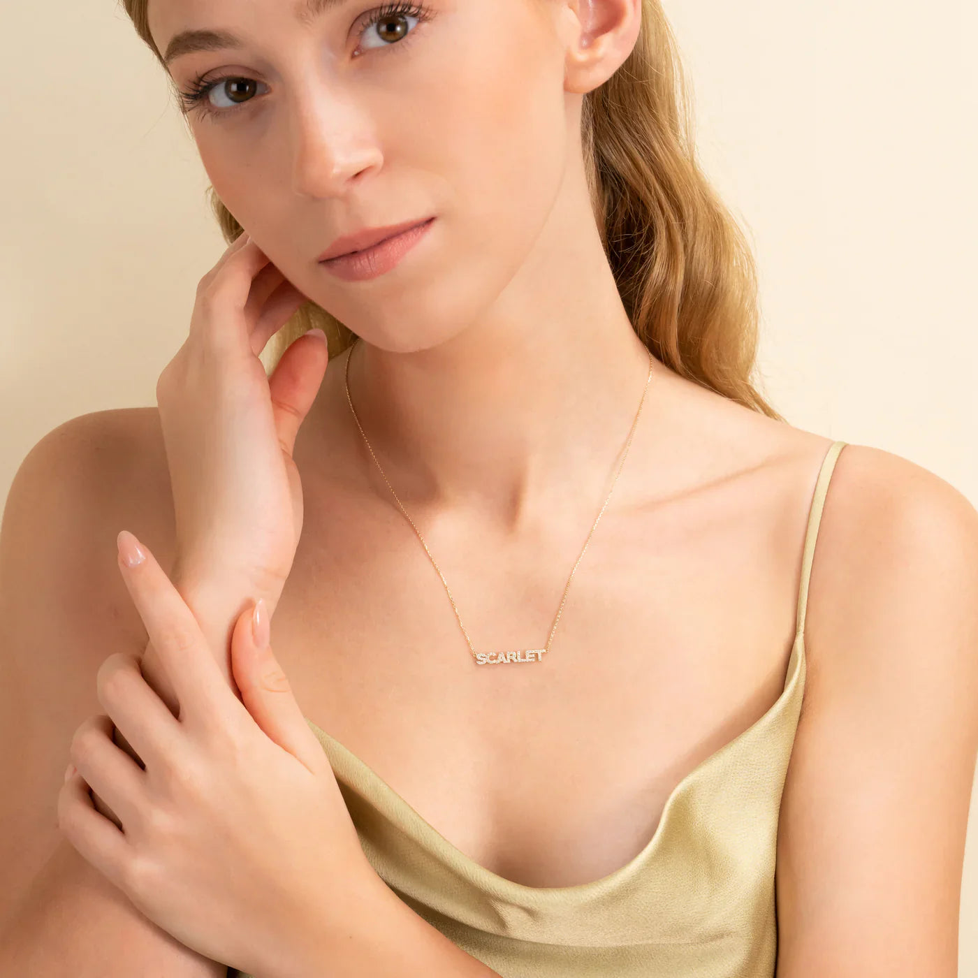 Iced Block Name Necklace