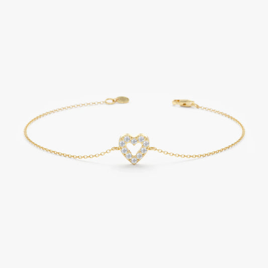 Minimal Heart Bracelet