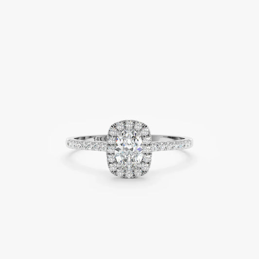 Oval Halo Ring