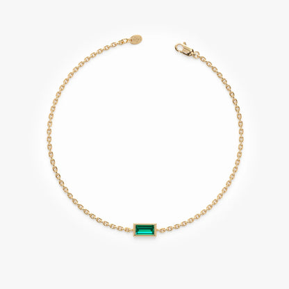 Minimalist Emerald Bracelet