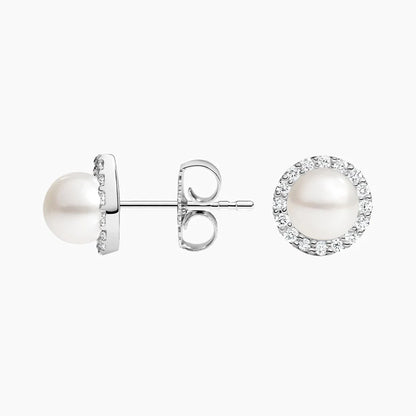 Pearl Halo Earings