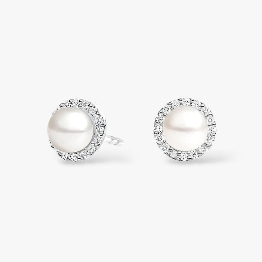Pearl Halo Earings