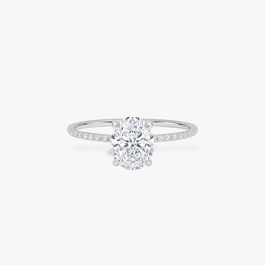 Oval Cut Crusted Band