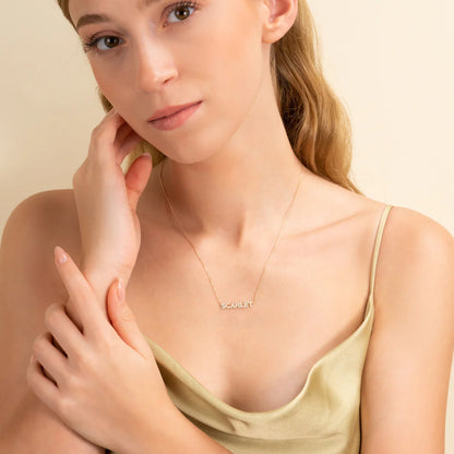 Iced Block Name Necklace